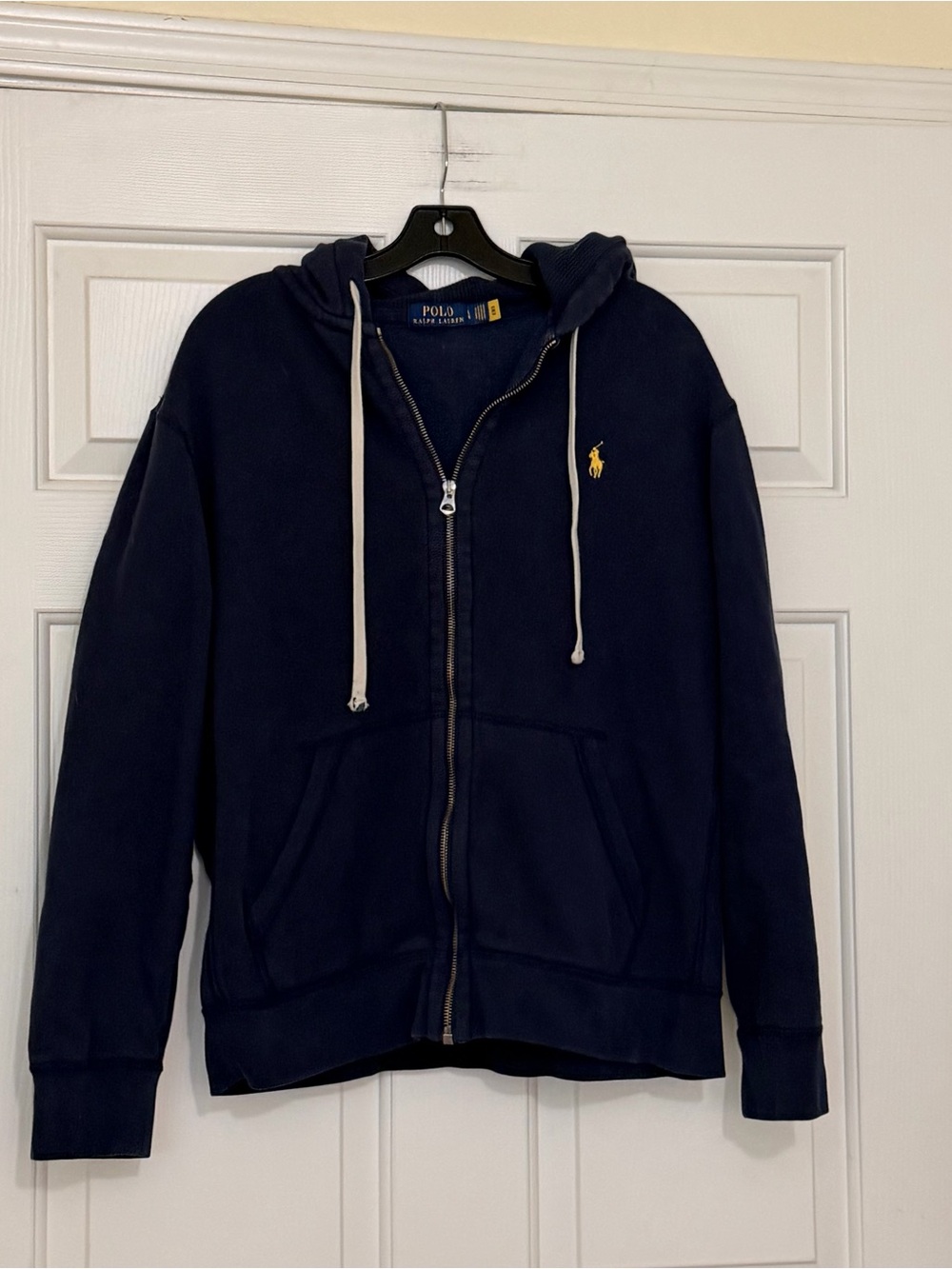 Polo Ralph Lauren Navy Blue Full Zip Hoodie Sweatshirt Jacket Size Large L